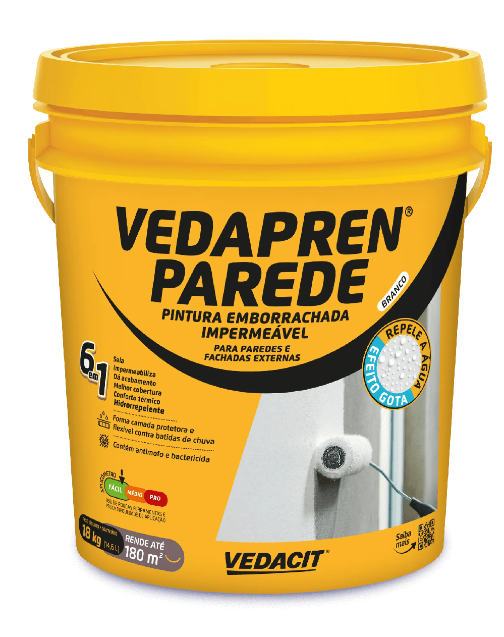 VEDAPREN_PAREDE_6em1_Balde_18kg_4cb37acd18 ok Vedapren Parede 18 L (branco) Balde - Otto Baumgart - Imagem 1